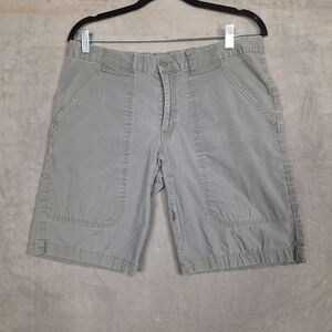 Woolrich woolen mills Shorts Mens 32 Gray‎ grey button flap pockets lightweight